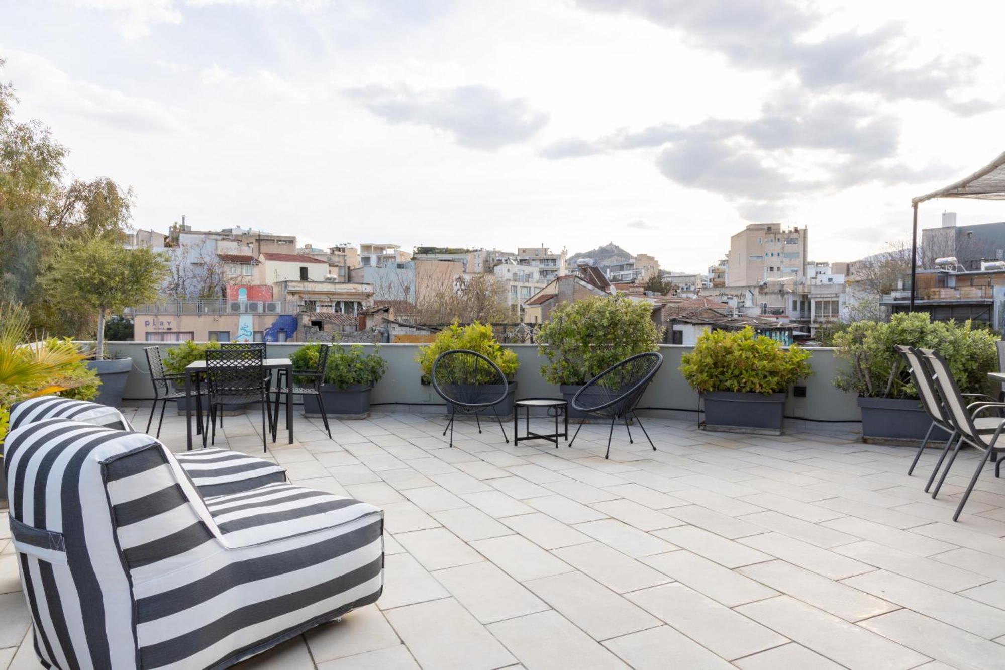 85 Sqm In The Heart Of Athens Shared Rooftop Deck Εξωτερικό φωτογραφία